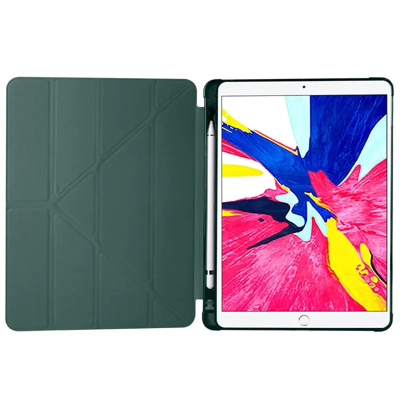 حافظة لجهاز iPad 9th 10th Gen حافظة جلدية قابلة للطي لهاتف iPad 10 2 9.7 iPad 9 10 8 7 6 5 Air 5 4 3 2 1 غطاء مع حامل قلم