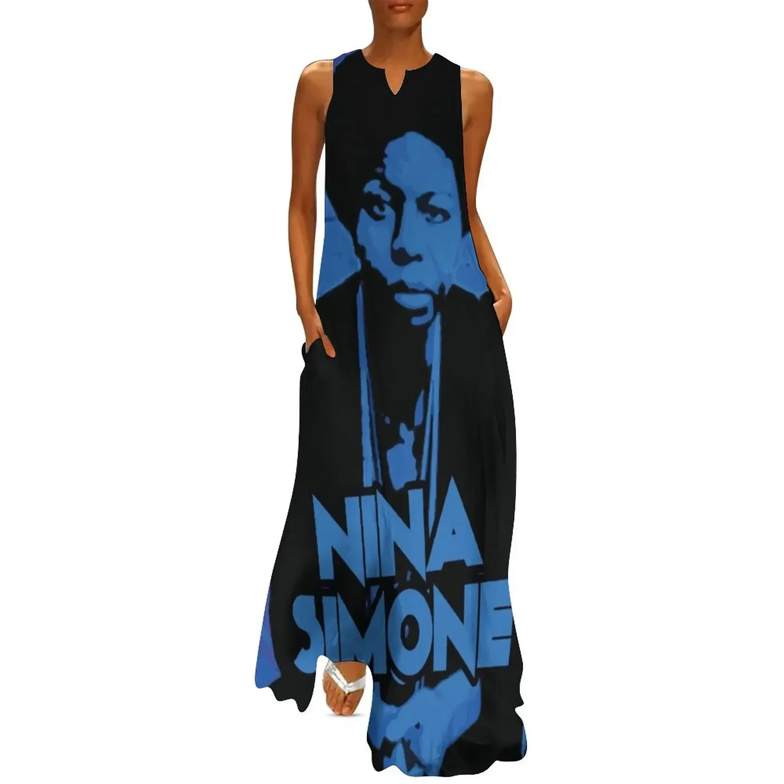 

Nina Simone Blue For You Long Dress Dress women summer dresses ladies 2025 long dress women