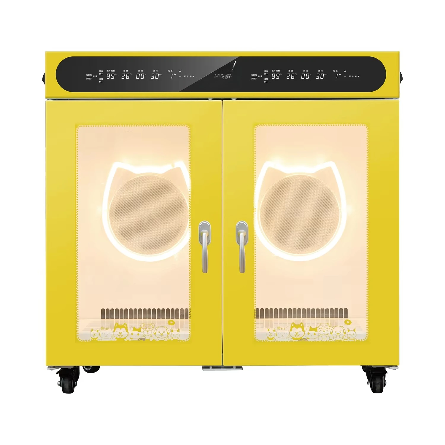 Strong wind and low noise pet dryer box Commercial pet dryer Double door is suitable for large pets