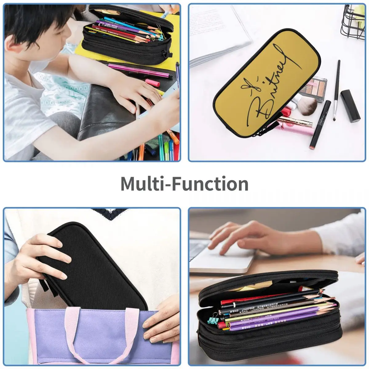 

Britney Spears SIGNATURE Pencil Cases for Student School Pen Box Pencil Bag Large Capacity Pencil Pouch Pen Holder
