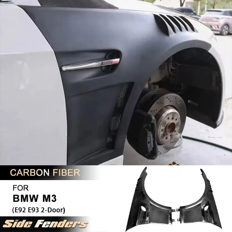 

Car Front Side Fenders Flares for BMW E92 E93 M3 2-Door 2006-2011 Racing Side Fender Vent Trims Body Kits Half Carbon Fiber