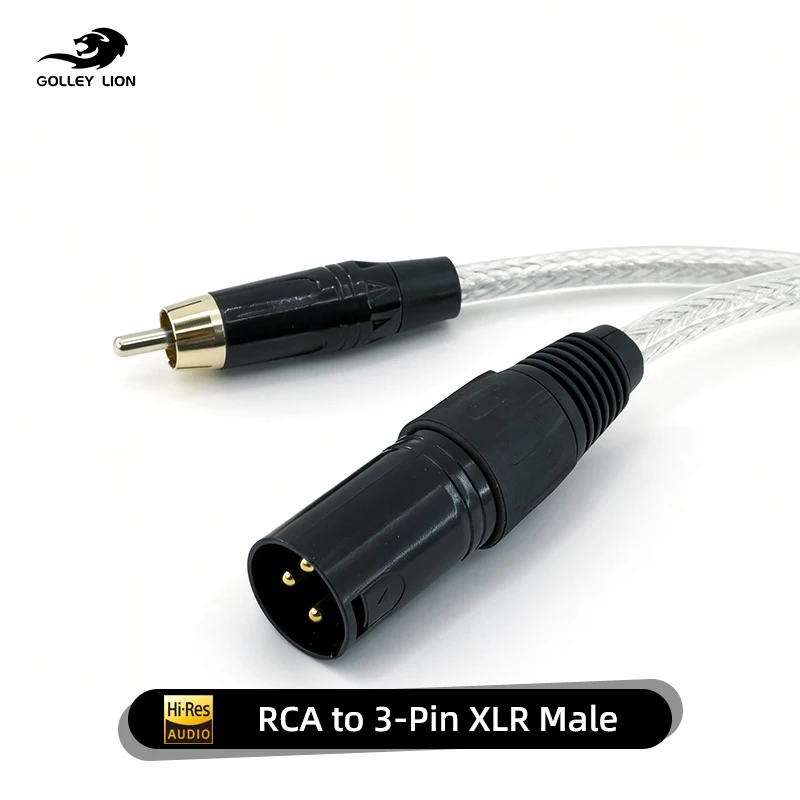 

GOLLEY LION RCA Male to XLR Male Cable, Tinned Copper Audio Cable Shileded for Amplifier Mixer Speakers