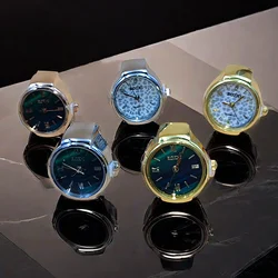 Hot Selling Finger Watch Ring Creative Movement Fashion Accessories Vintage Alloy Shell Quartz Watch Men Jewelry Women Gift