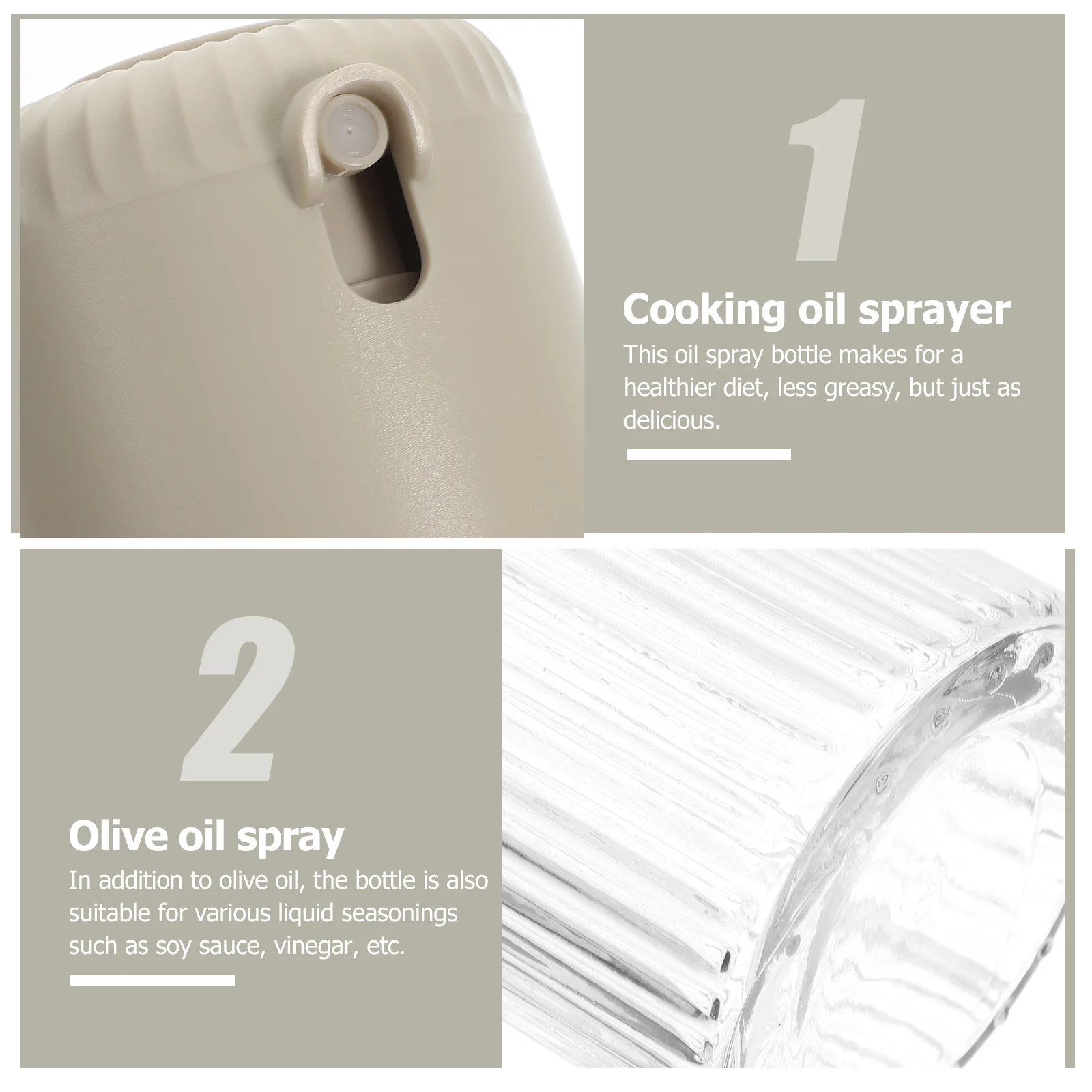 

Press Oil Sprayer Clear Olive Oil Spray Bottle for Cooking Bbq Grilling Baking Healthy Kitchen Tool .Oil Dispenser