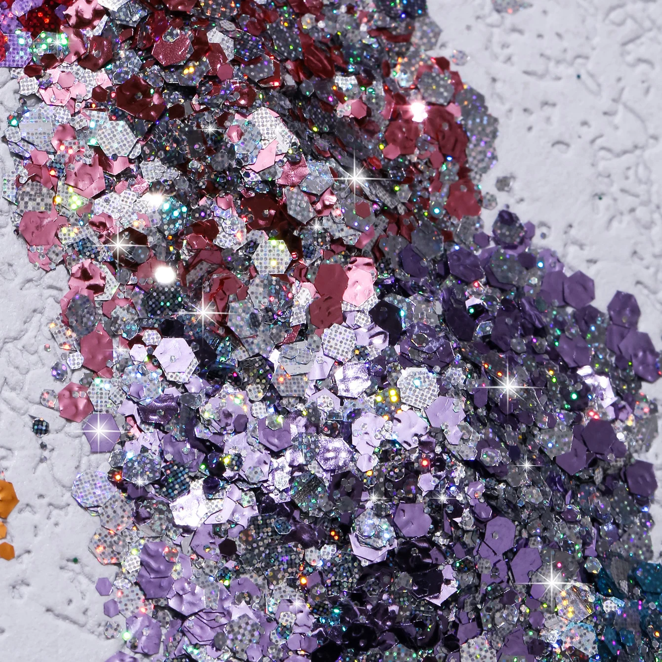 7 flaschen Heiße Verkäufe hohe kapazität metallic farbe Nagel Glitter Set Holographische Mix Nagel Zubehör Nail art Dekoration