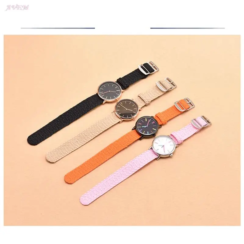 Canvas Sport Watchband Colorful Nylon Weave Strap For Perlon Wrist Band Bracelet Watch Accessories Belt 14mm 16mm 18mm 20mm 22mm