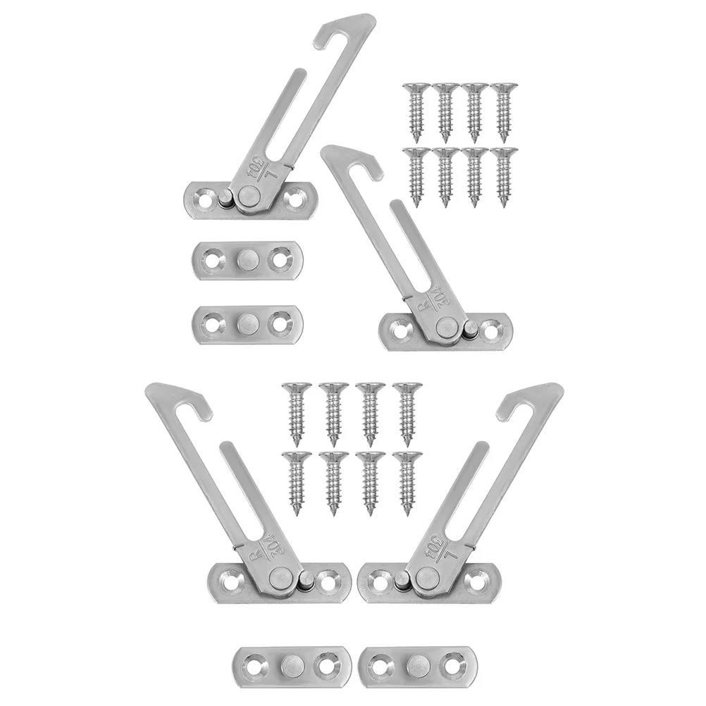 4-teiliges Push-and-Pull-Fensterstopper-Set für Kinder, Edelstahlstopper für Schiebefenster