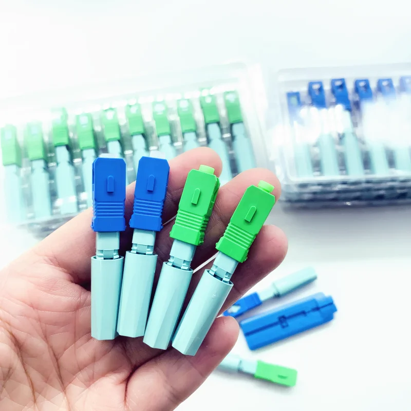 10/20/50PCS SM Fiber Optical Fast Conector SC APC/SC UPC High Quality SC FTTH Fiber Optic Quick Connector Embedded