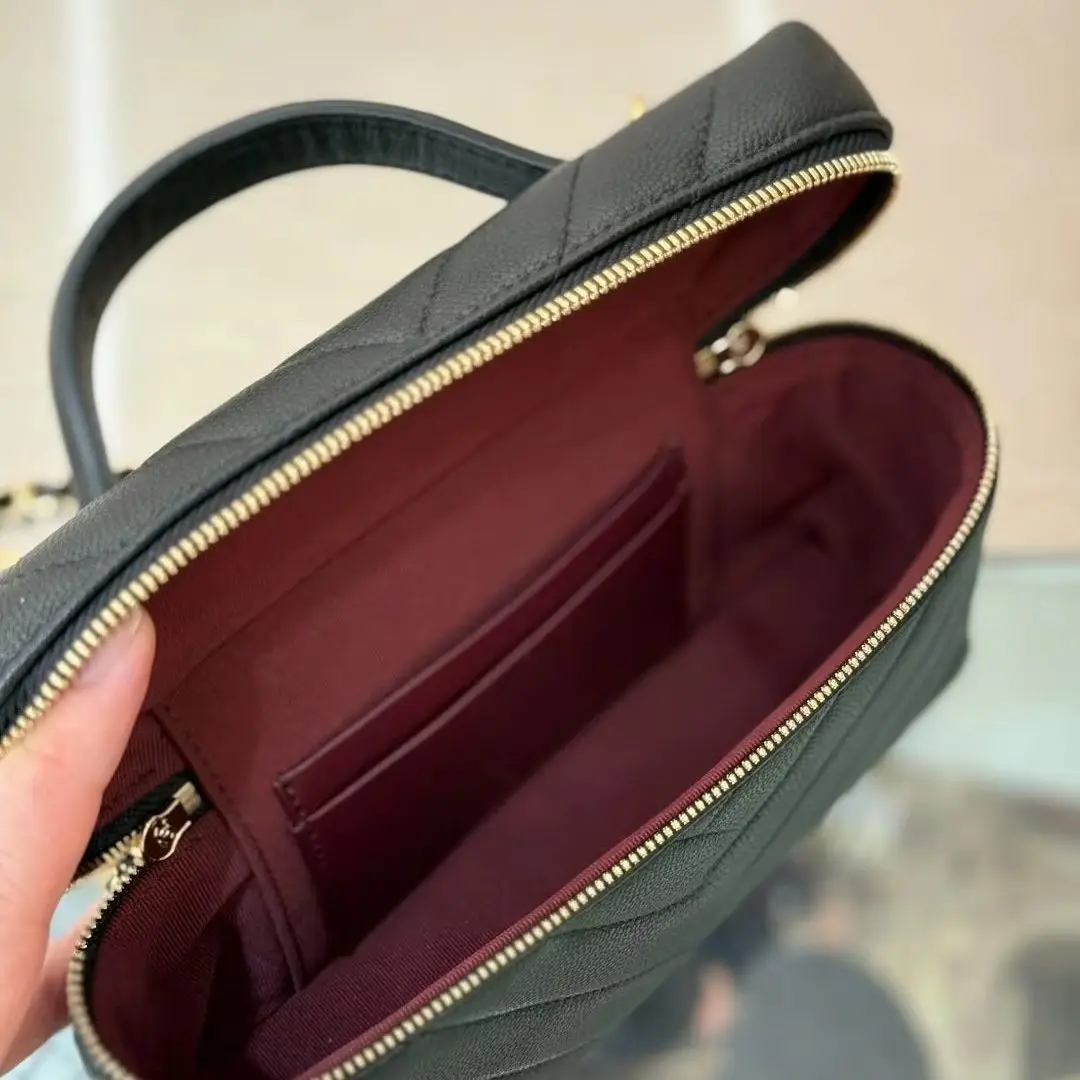 Black Diamond Quilted Camera Bag, Luxury Multi-Way Handbag