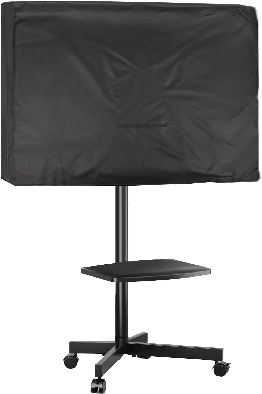 

Mobile TV Stand Cover for 45-58 Inch TV Cart, Dustproof Outdoor Cover with Storage Pocket, 57x7x31 Inches, Black