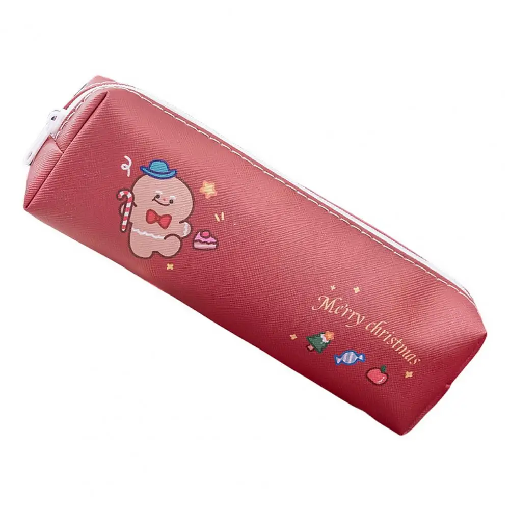 Christmas Pencil Bag Men Rabbit Pattern Zipper Closure Storage Bag Student Stationery Cosmetic Bag