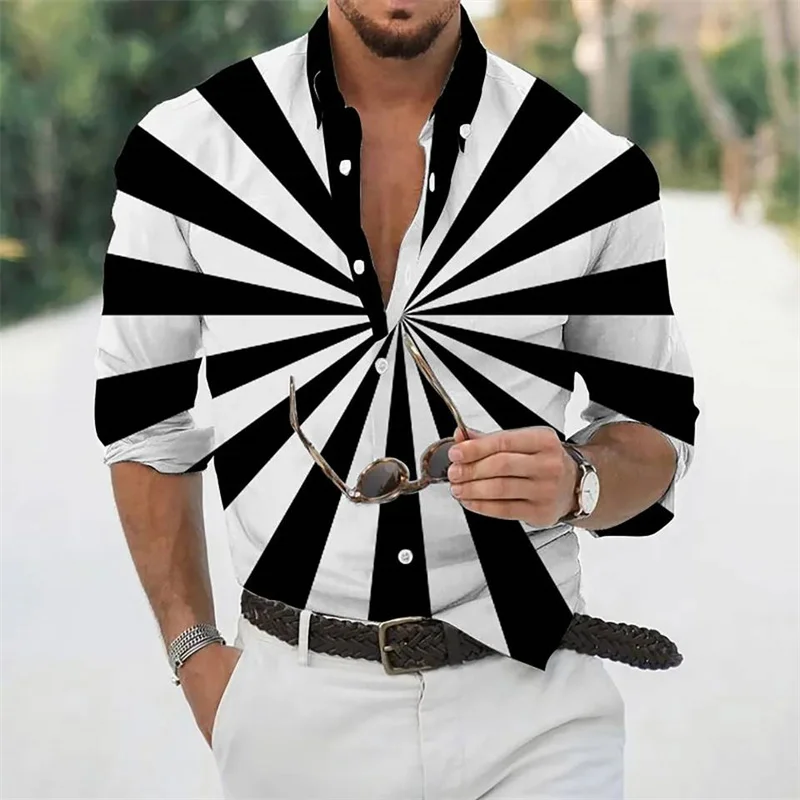 2023 Luxury Men\'s Shirt Floral Pattern Lapel Long Sleeve Shirt Outdoor Street Fashion Clothing Designer Casual High Quality