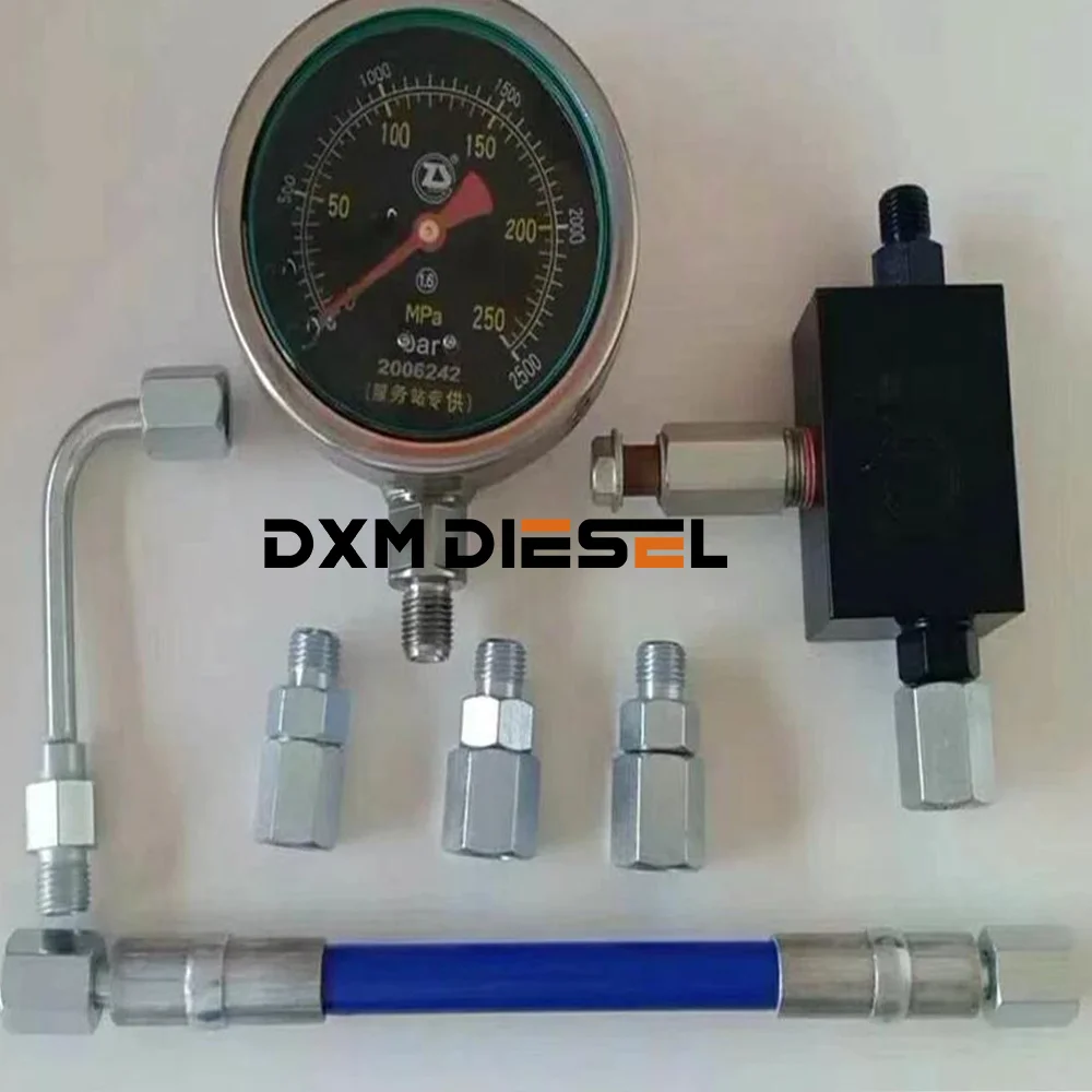 DXM 2500 bar High Pressure Common Rail Pump Plunger Pressure Test Tool Set with Pressure Limiting Valve, Diesel Pump Piston