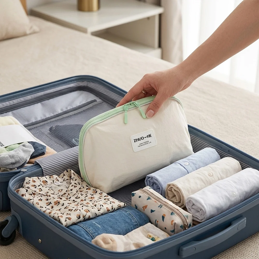 Multi-purpose Underwear Storage Bag Compression Function Portable Travel Organizer Three-in-One Set Lightweight view 4