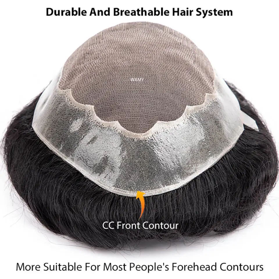 Curly Toupee Men Wig Fine Mono With Skin Base Male Hair Prosthesis Indian Natural Human Hair Wigs For Men Afro Curly Hair System