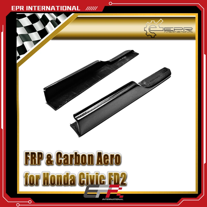 (Local in USA) For Honda Civic FD2 Carbon Fiber Side Skirt Spats Splitter Extension Addon 2pcs