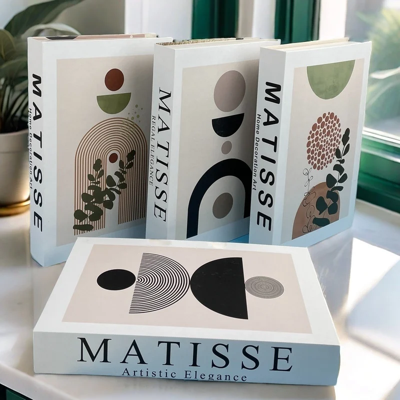 

Matisse Decorative Books Open Luxury Fake Book Storage Box Home Decor Bauhaus Boho Monet Coffee Table Shelf Interior Decoration