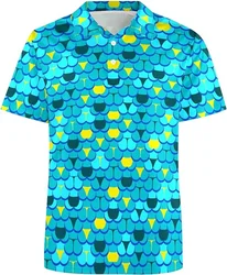 Men's Polo Shirt Golf Shirt Optical Illusion Graphic Print Geometry Turndown Outdoor Street Short Sleeves Button-Down Polos