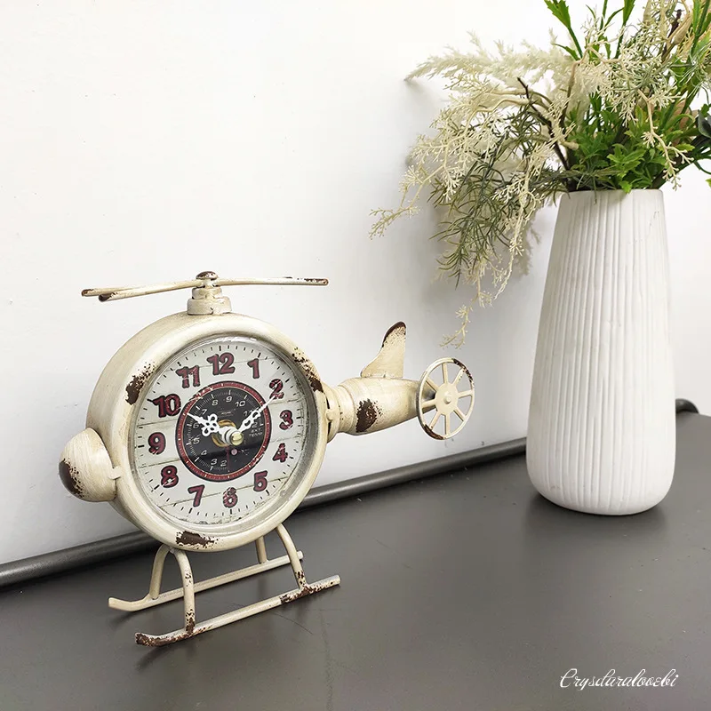 

Authentic Creative American Retro Aircraft Clock Living Room Dining Wall Wall Decoration Wall Hanging Iron Ornamental Clock