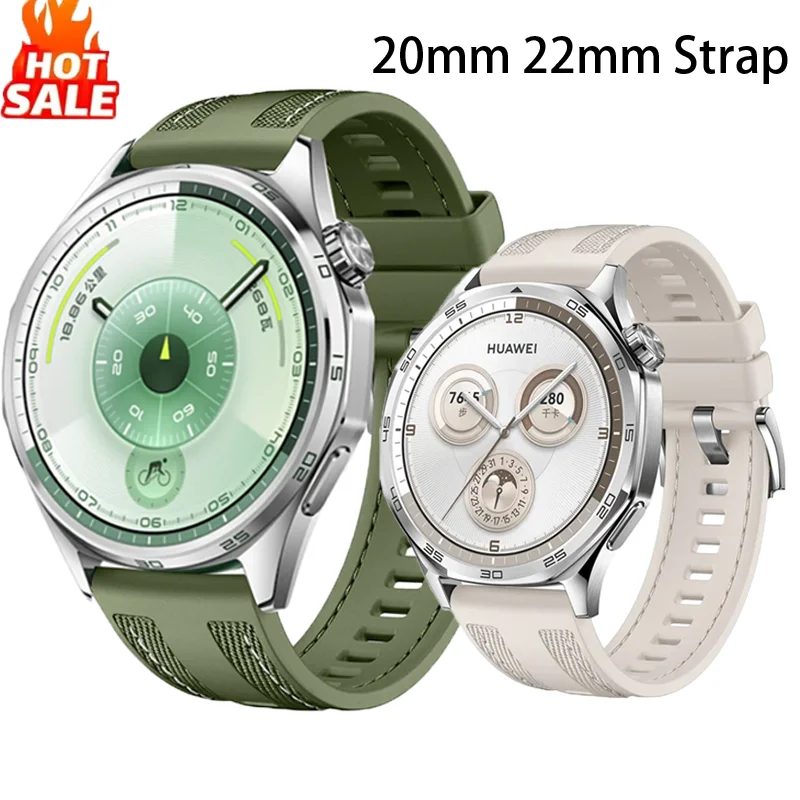 20mm 22mm original Nylon Strap For Samsung Galaxy Watch 7-FE-6-5-pro 44mm/40mm Composite Silicone HUAWEI WATCH GT 6 5 4 46mm