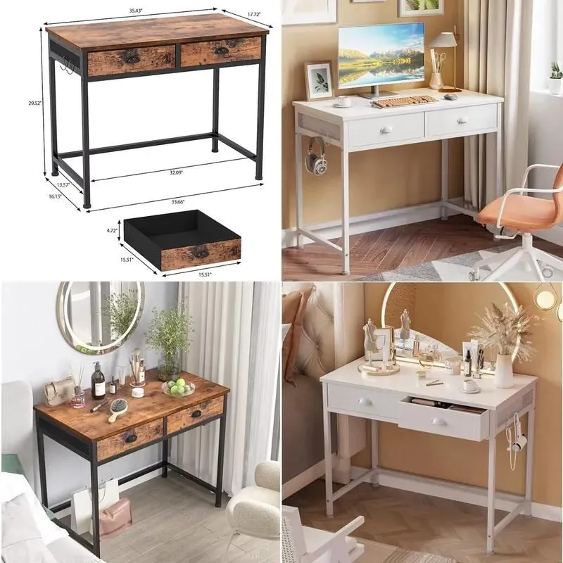 Modern Minimalist Computer Desk for Home Office Bedroom Small Apartment Simple Flat Dresser