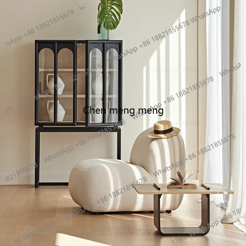 

Contemporary Oak Storage Cabinet Living Room Cabinets Display Cabinets for Living, Kitchen, Office