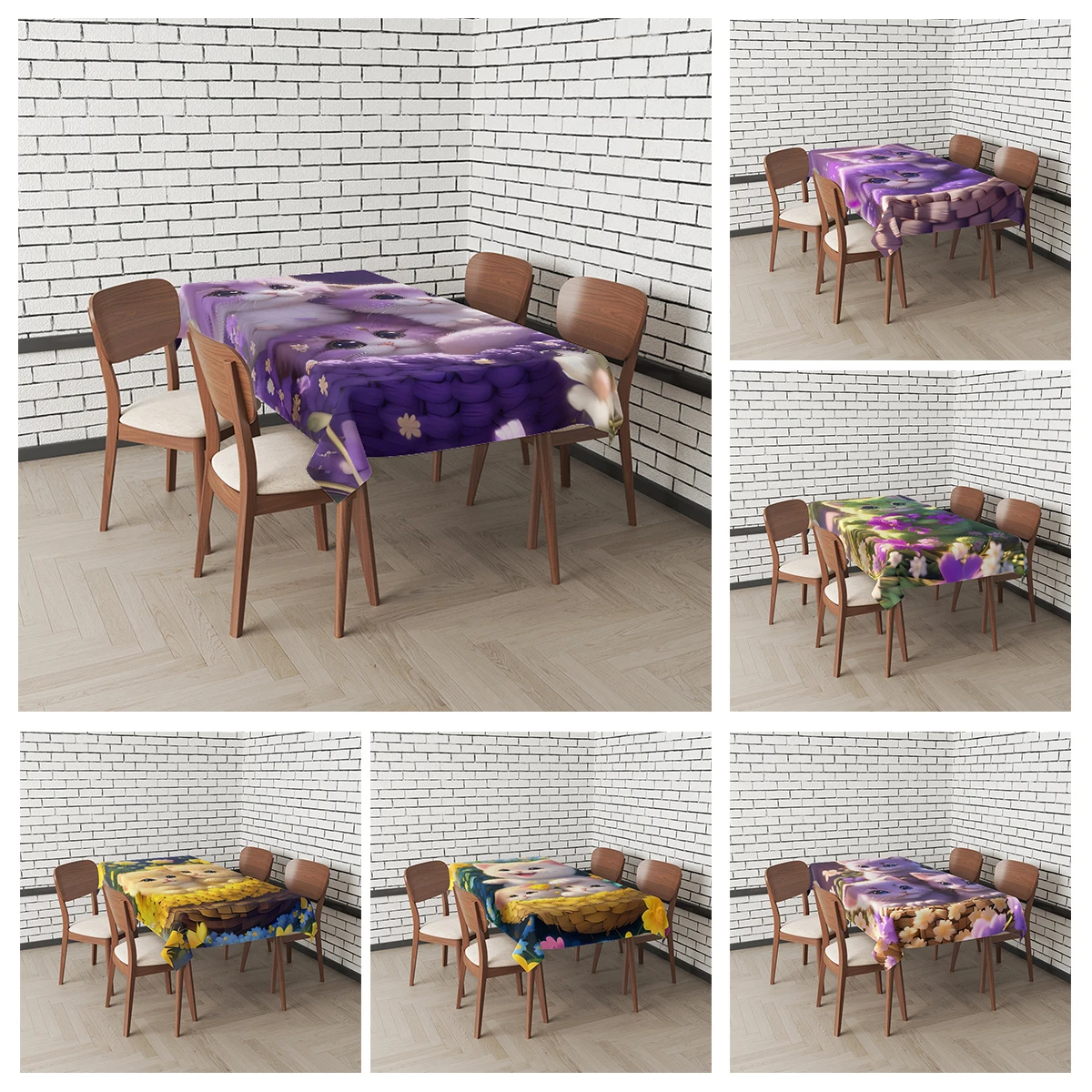 Home tablecloths for dining table decoration Natural and Animal Styles rectangular table accessories cloth Anti-stain tablecloth