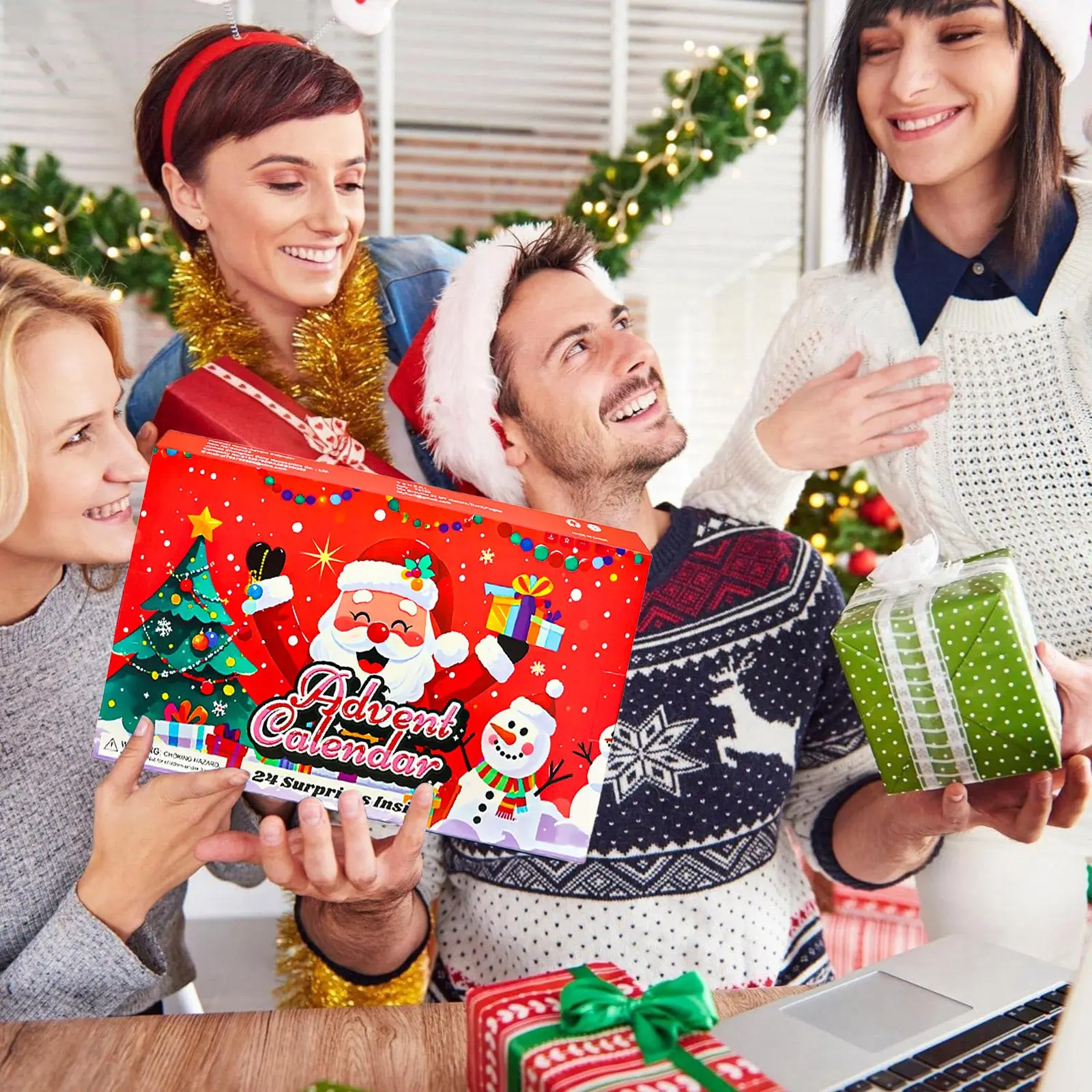 Timer per vasino per bambini Calendario di arrivo natalizio Calendario per il conto alla rovescia di 24 giorni Giocattoli per auto 24 da collezione Timer per sabbia da 2 minuti Denti con spazzola