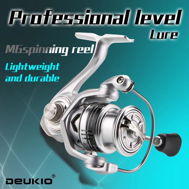 DEUKIO Lightweight Durable Spinning Reel Speed Ratio 5.2:1 4+1 Sealed Bearing Luya Exclusive Balance and Anti Shake Fishing Reel