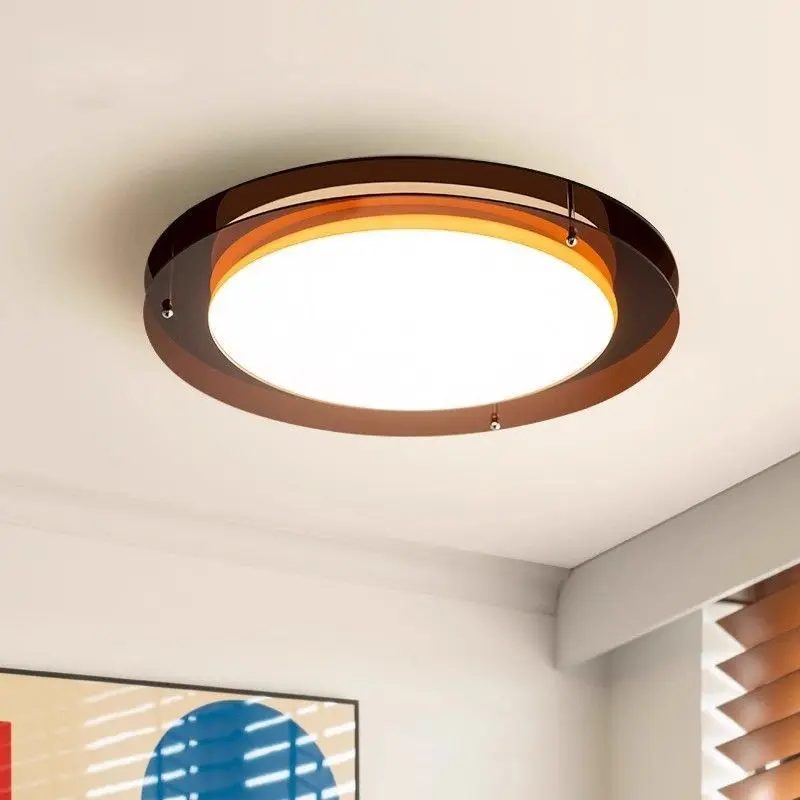 

Mid Century French Retro Tropical Style Acrylic LED Ceiling Light Creative Design for Master Bedroom Study Room Decor