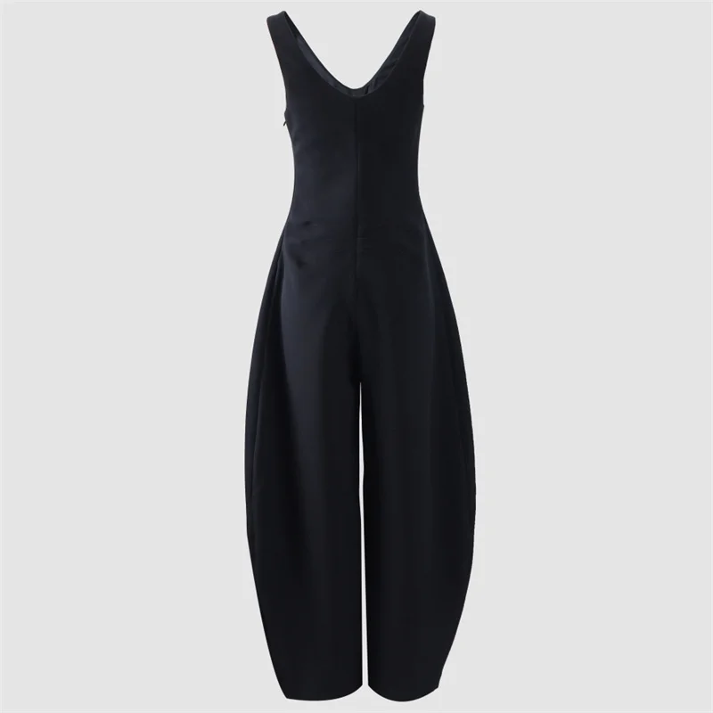 Women's jumpsuit New high waisted slim straight leg pants for the summer of 2026 Sleeveless curved knife pants Bodysuit women - view 2