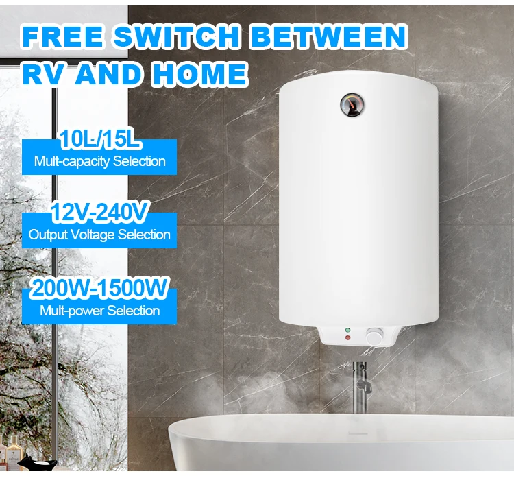Calentador de agua eléctrico con tanque inteligente 2025 30L - Almacenamiento instantáneo de agua caliente de 240 V para uso en exteriores, hogares y hoteles