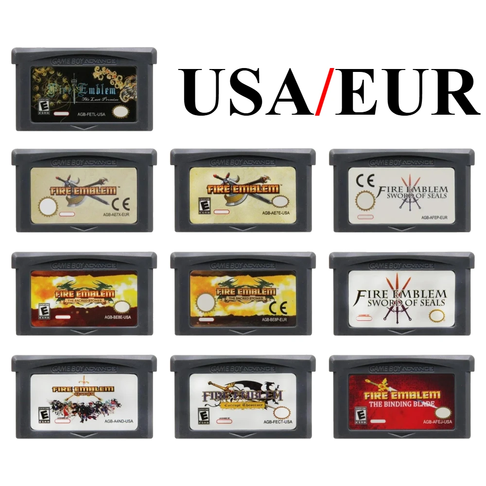 10 Styles GBA Game Cartridge Classic Tactical Turn-Based RPG Game USA/EUR Dual Version for Game Boy Advance GBA SP DS Lite Game
