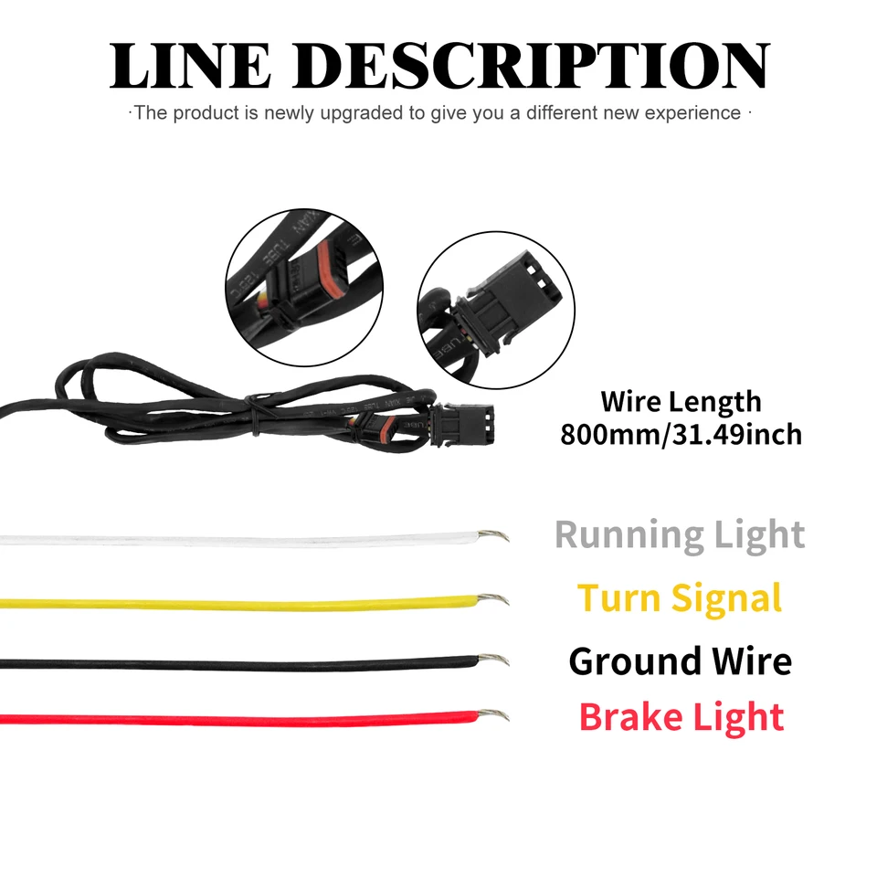 Feu Arrière LED SuanQ Noir Pour Harley Breakout EFI FXSB CVO 2013-2017 - Stop LED Haute Visibilité