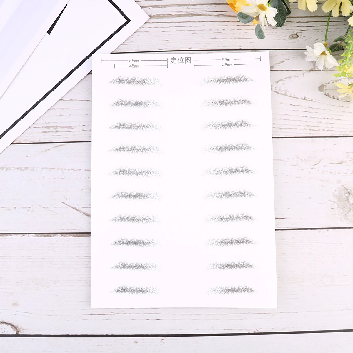 2 Sheets 20 Eyebrow Waxing Strips Simulated Patch Artificial Liquid Stencil High Quality Easy Use No Harm No Wounds