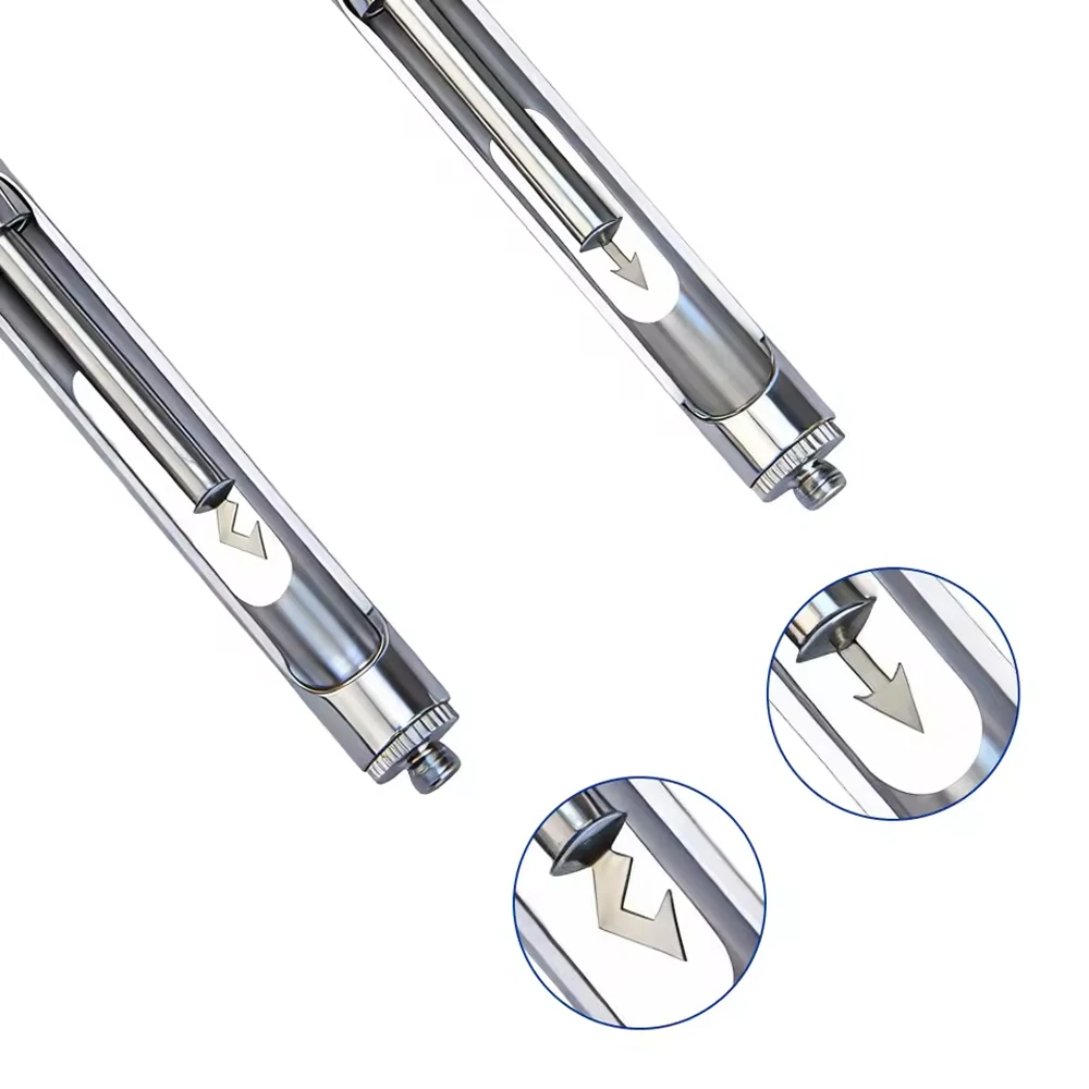 1PCS Dentistry Injection Syringe Hook-headed Sharp Head Stainless Steel Dental Aspirating Syringe Surgical Instrument Tools