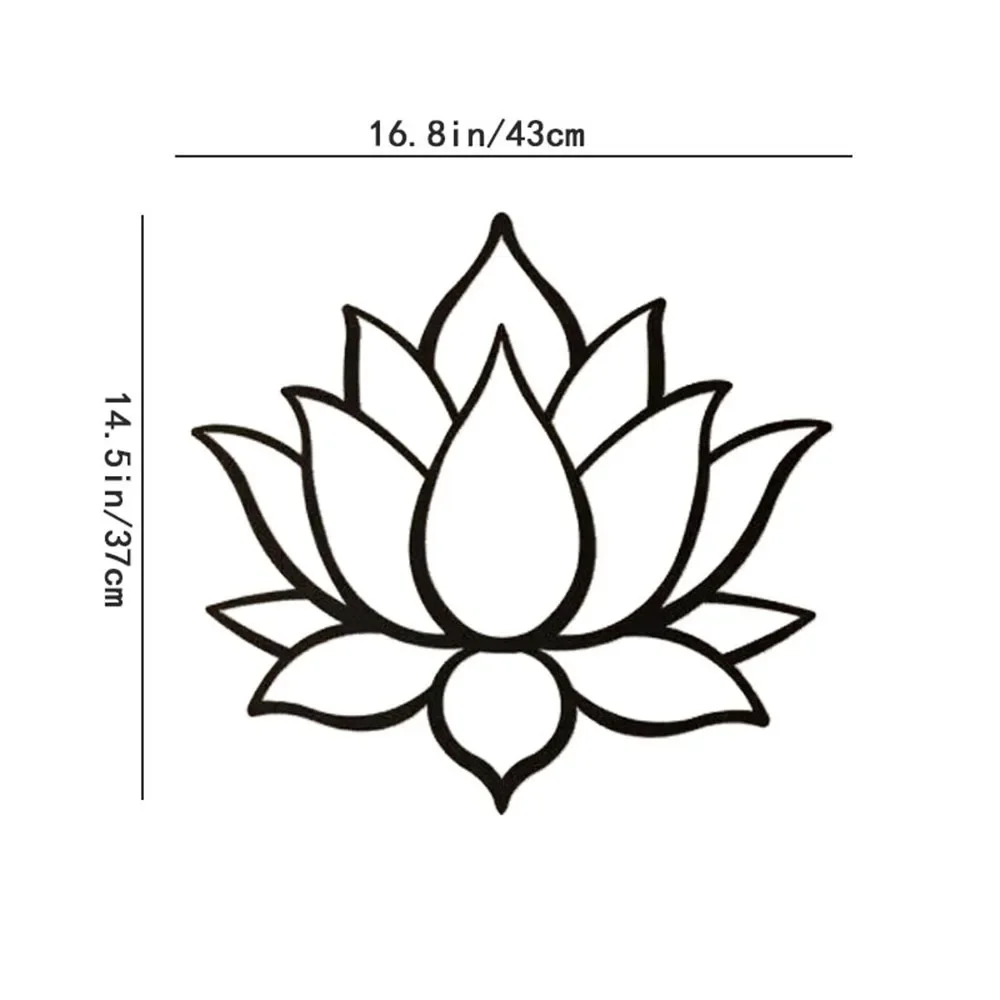 CIFBUY's Lotus Flower Metal Wall Decor and Mandala Decor Iron Art Silhouette - Elevate Your Home Decor with Stunning Wall Art