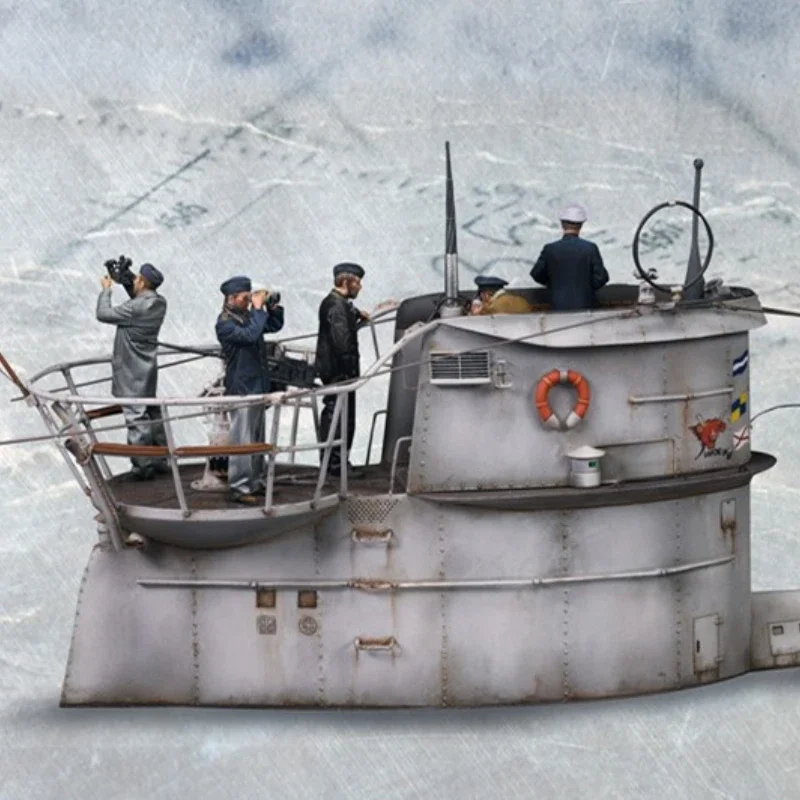 Harzfiguren im Maßstab 1:35, Modellbausätze, U-Boot-Mitgliedschaftsgruppe, 5 Figuren (kein U-Boot), unmontiertes, unbemaltes DIY-Spielzeug