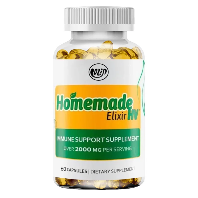 Immune Support Supplement - Herbal Capsules, Natural Vitamin D, Zinc C, 60 Capsules