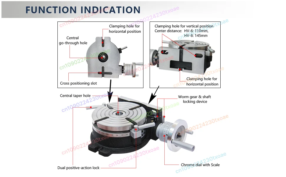Wholesale RT-HV3 Series Horizontal Vertical Rotary Table for Milling Machine Indexing Positioning CNC