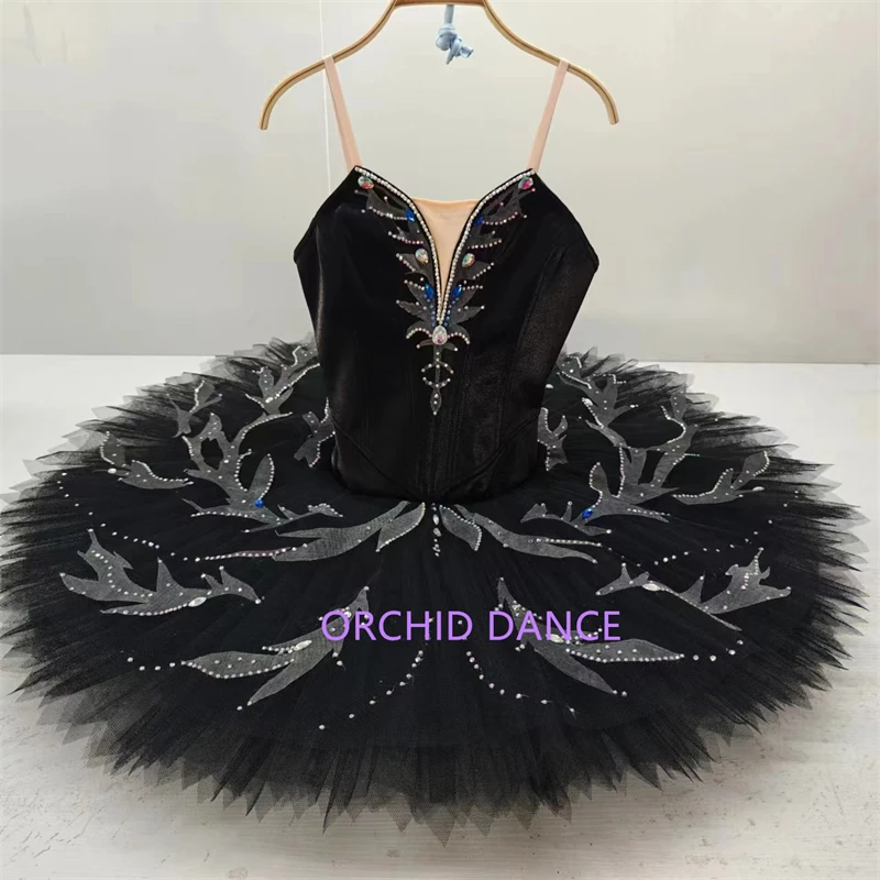 

Professional High Quality 12 Layers Kids Girls Women Adult The Swan Lake Performance Wear Black Ballet Tutu Costumes