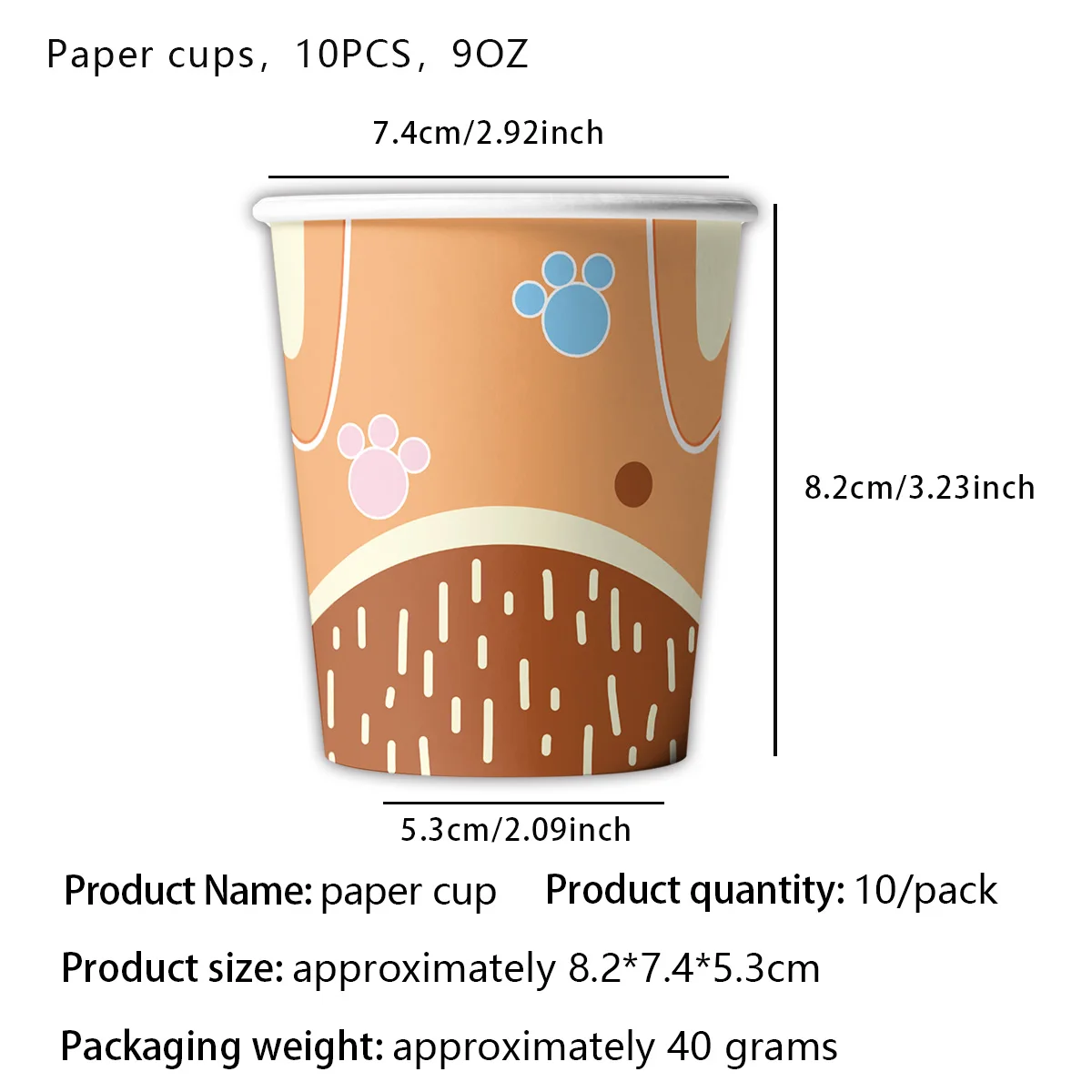 Cartoon Blue Dog Birthday Party Decor Tablecloth Plates Cups Napkins Banner Hanging Swirls Kids Baby Shower Supplies Set - view 5