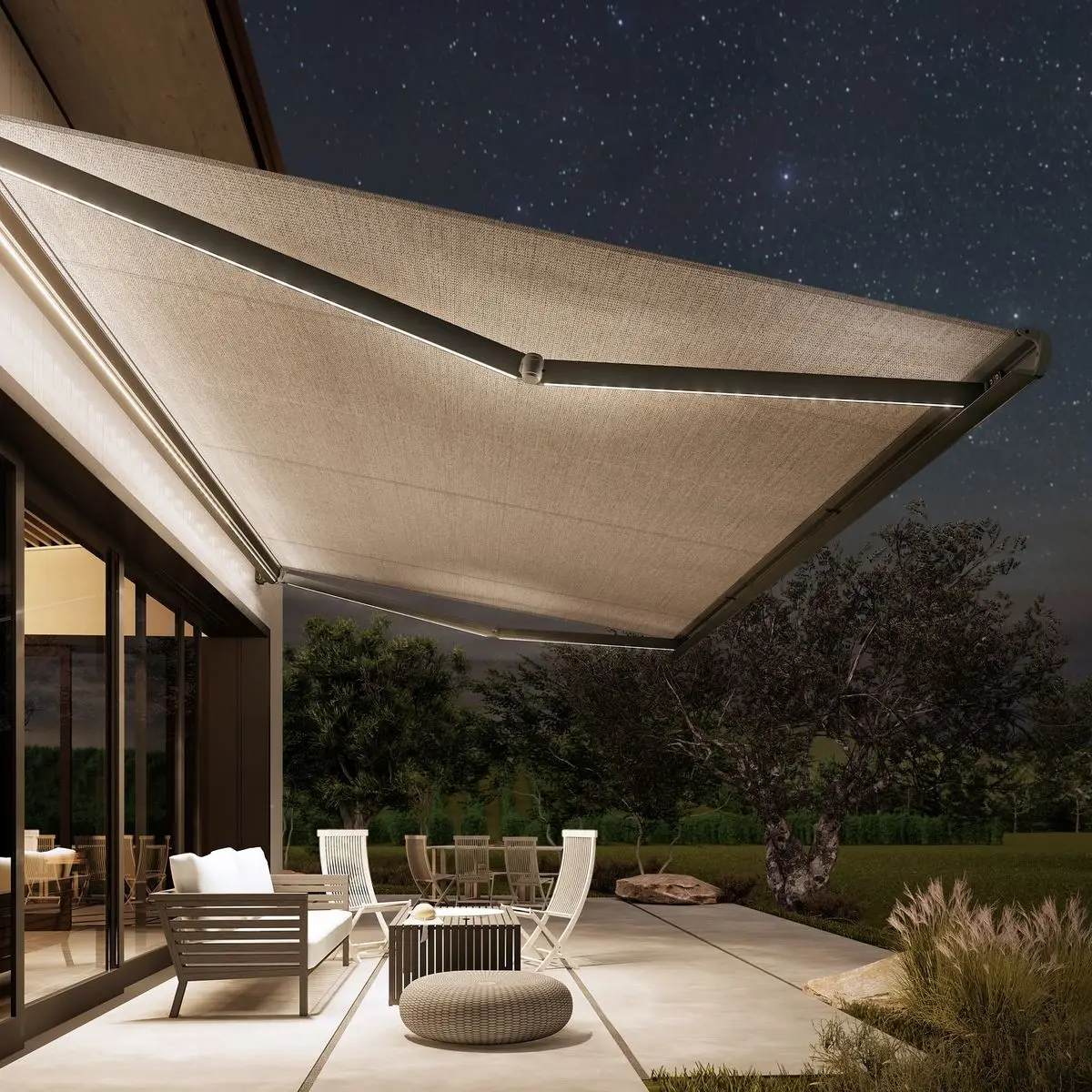 DN Wholesale High Quality Retractable Car Parking Awnings Huge Outdoor Full Cassette Sun Shade Electric Retractable Awning