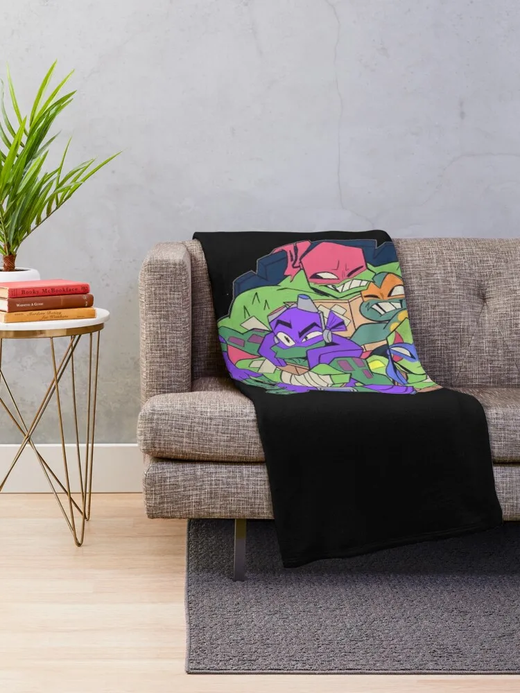 ROTTMNT HUG Sticker Throw Blanket Bed covers Flannel Fabric Summer Blankets