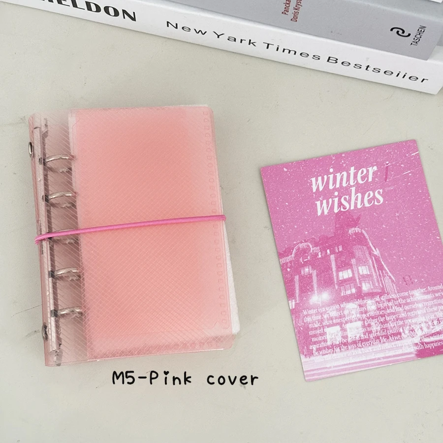 M5/A7 Loose Leaf Journal Notebook Cover, dreifache tragbare Hülle, DIY Nachfüllpapiere/Taschen, Junk Handbook Aufbewahrungsorganisator – Detail 14