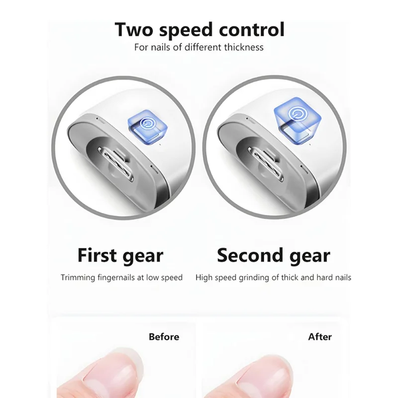 

M15K-Portable Electric Nail Clippers, Fully Automatic Silent Nail Clippers, Mini Baby Nail Trimmer With Storage Space