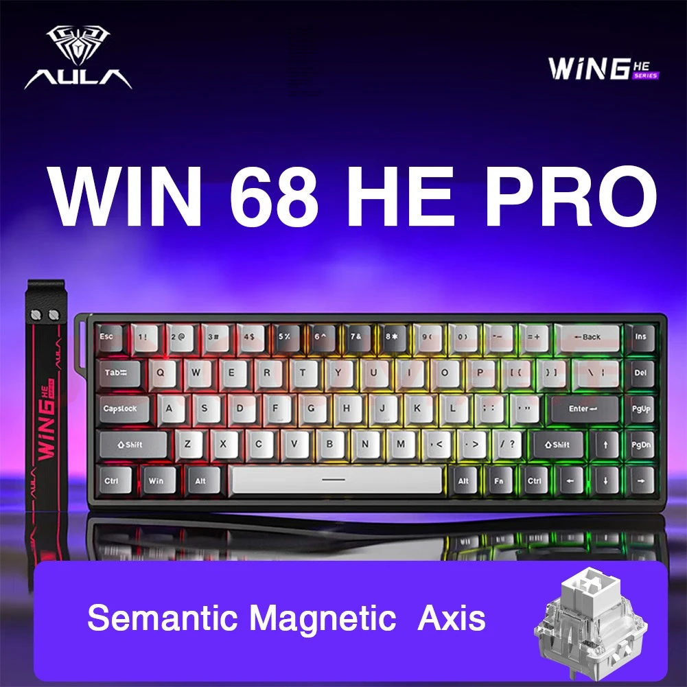 

AULA WiN68 teclado magnetico magnet axis mechanical keyboard switch tastiera wired keyboards mecanico klawiatura mechaniczna