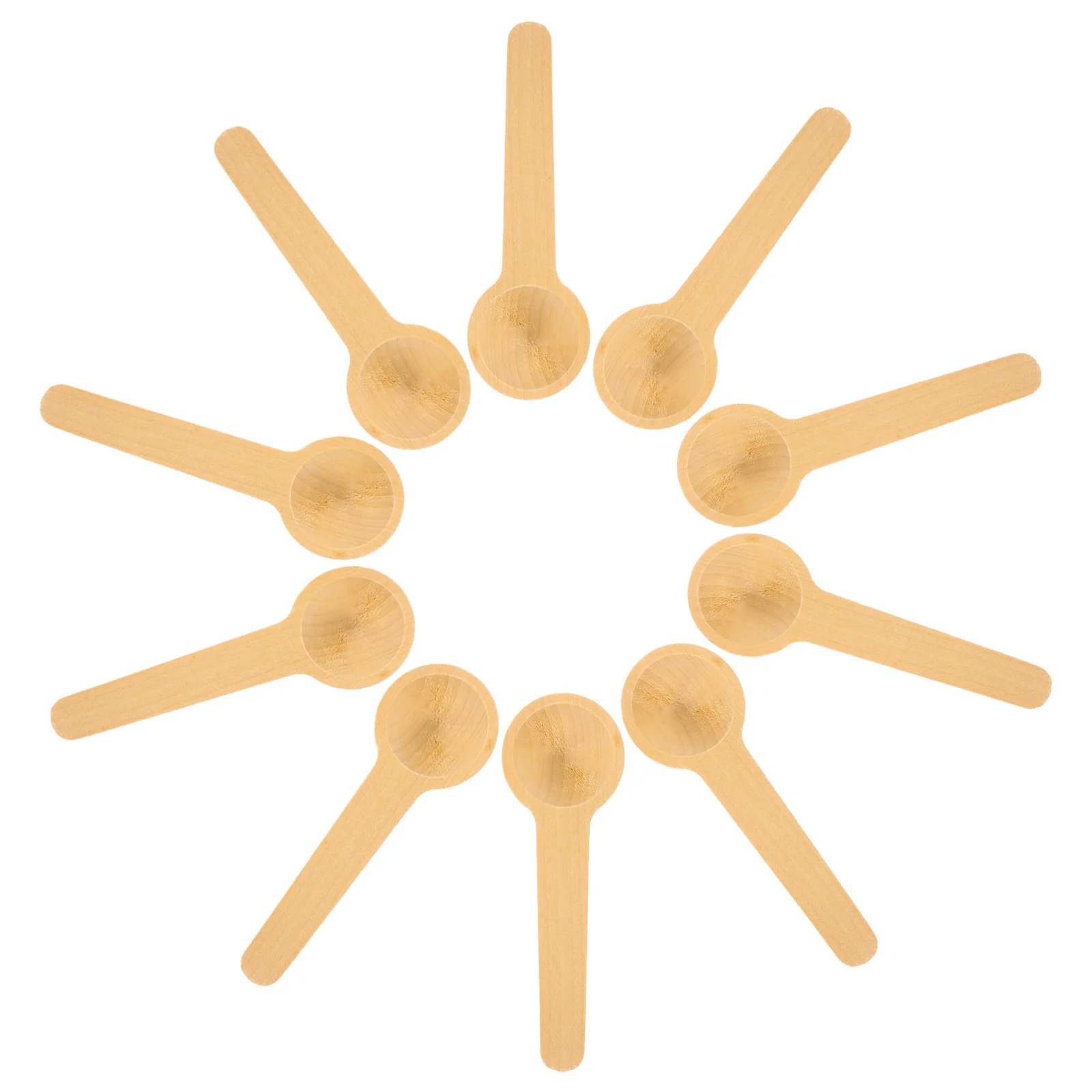 

10Pcs Wooden Mini Measuring Spoons Coffee Scoop Household Bath Salt Tea Spice Seasoning Kitchen Spoons