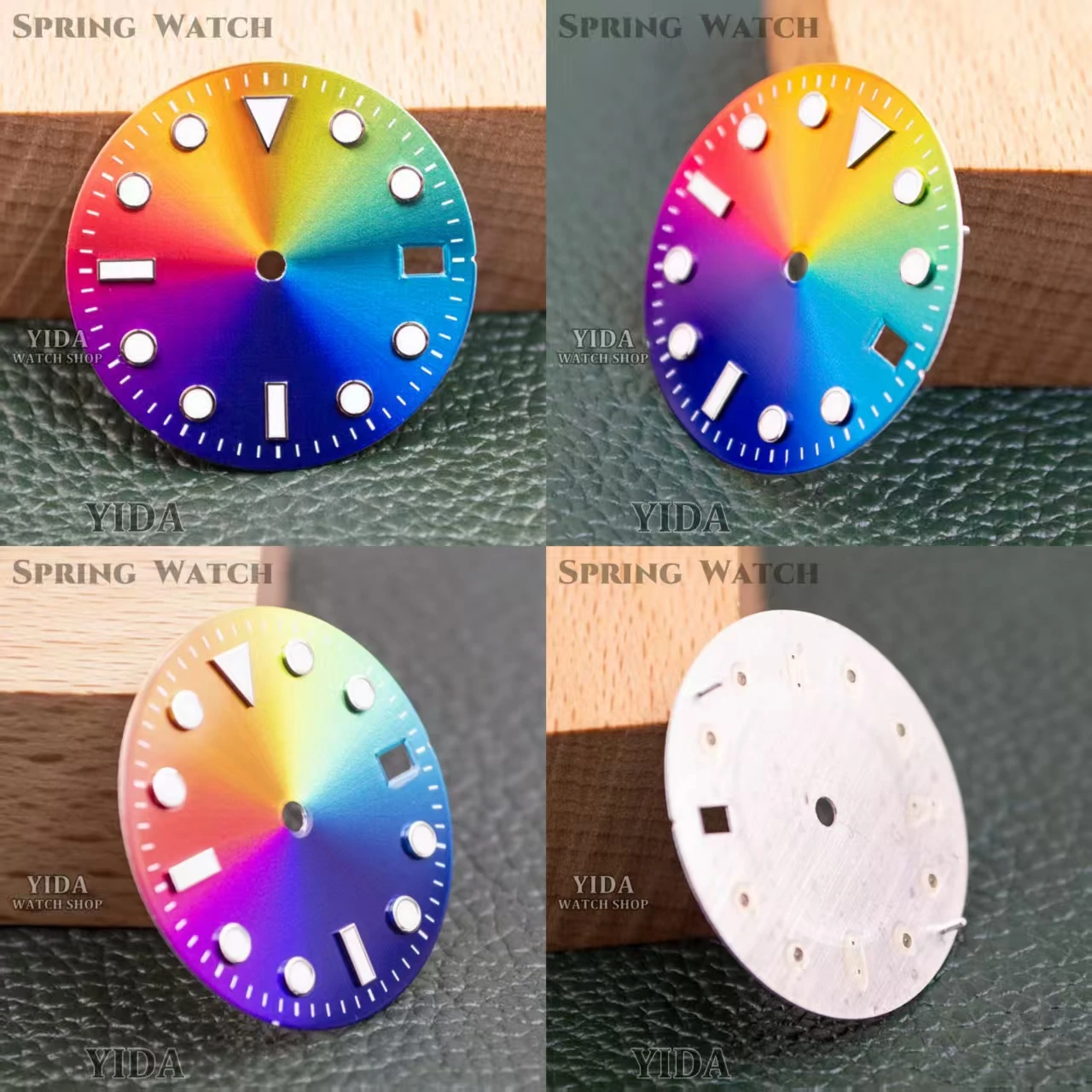 

NH35 Watch Dial Green Luminous 28.5mm Dial Gradient Color Watch Face for SUB GMT NH35/36 movement Watch Parts Repair Tools Parts