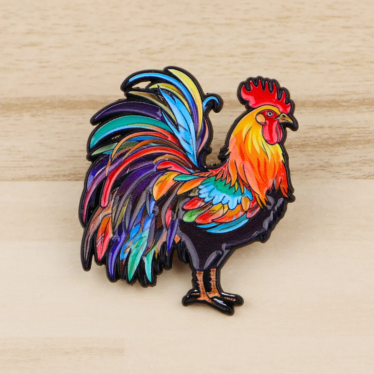 Broches de Esmalte de Cães de Desenho Animado, Broches de Animais Coloridos, Broches de Lapela de Galo para Mochilas, Chapéus, Acessórios de Cosplay, 